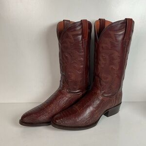 Dan Post Exotic Ostrich Leg Cowboy Boots 10 D
